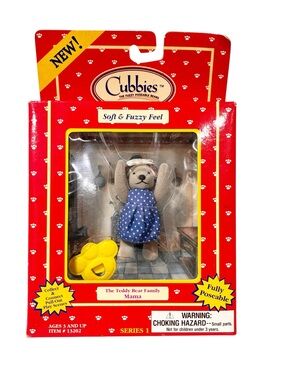 Cubbies The Teddy Bear Family Mama Bear Flocked Vintage 1995 NEW